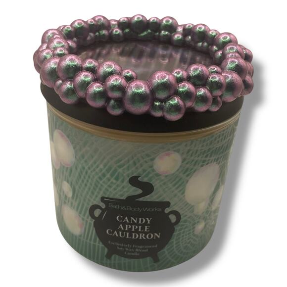 Bath & Body Works Candy Apple Cauldron 3 Wick Candle Decorative Limited Ed BBW - Picture 3 of 12